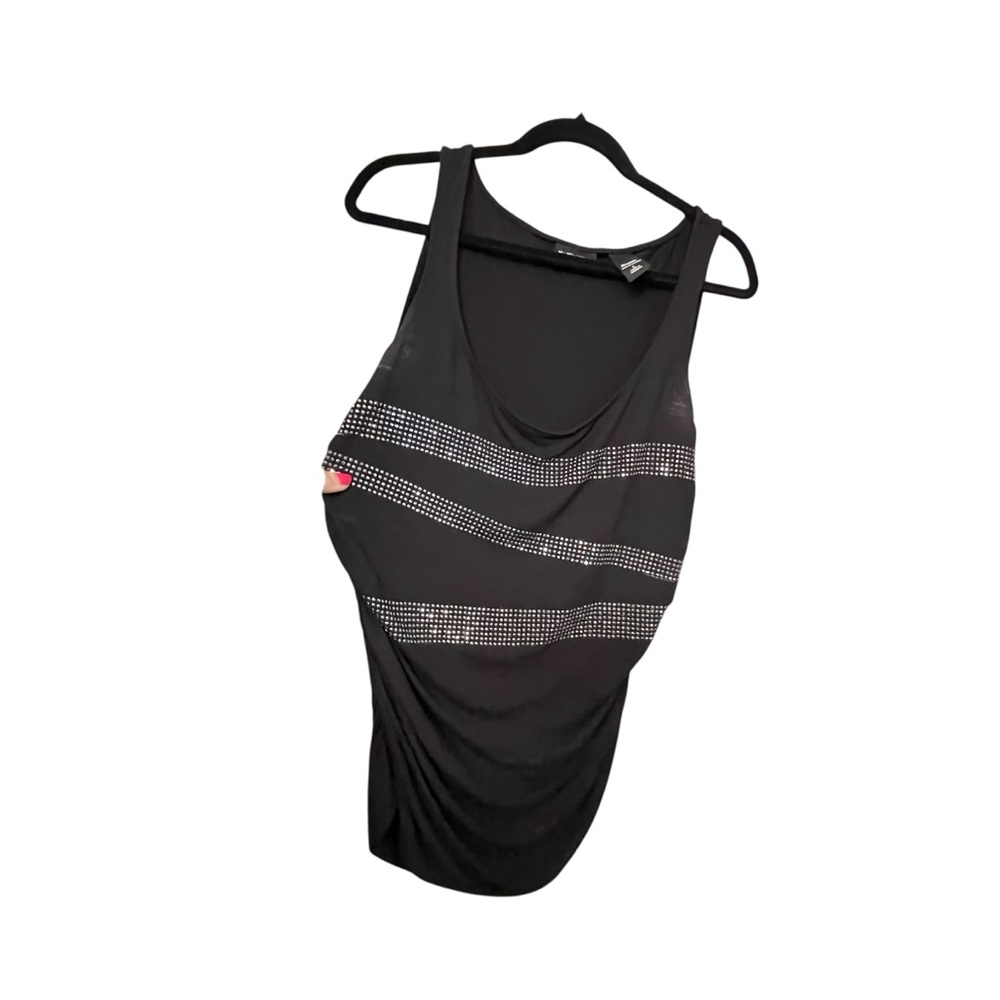 New York & Co. size XL black tank top with bling , shirred sides oversized